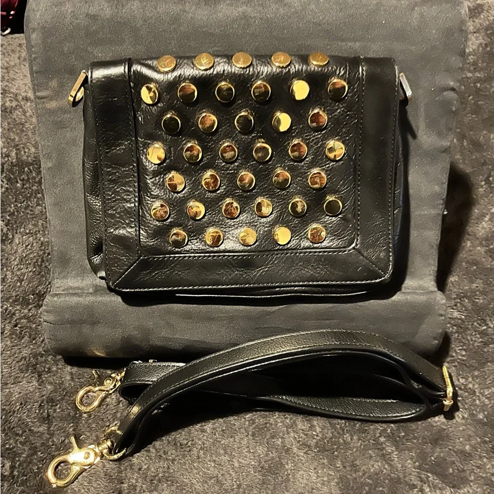 Tory Burch Black leather studded crossbody - Picture 3 of 13